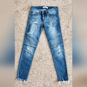 KanCan Blue Skinny Distressed Jeans